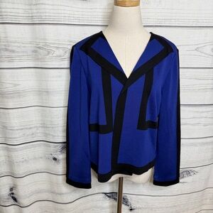 St. John Blue black Sweater Cardigan
